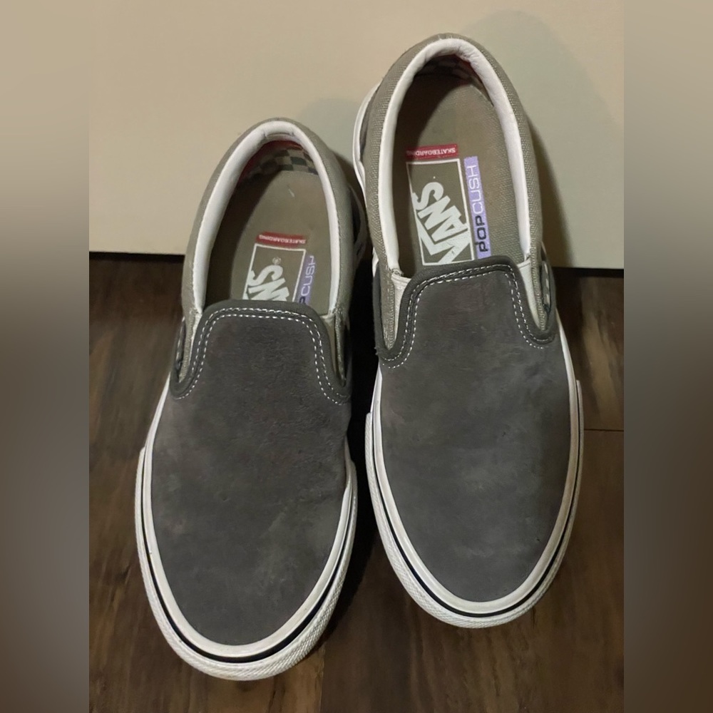 Gray Slip on vans